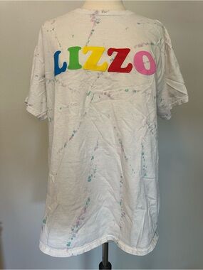 Lizzo White Tie-Dye Logo Short Sleeve Tee